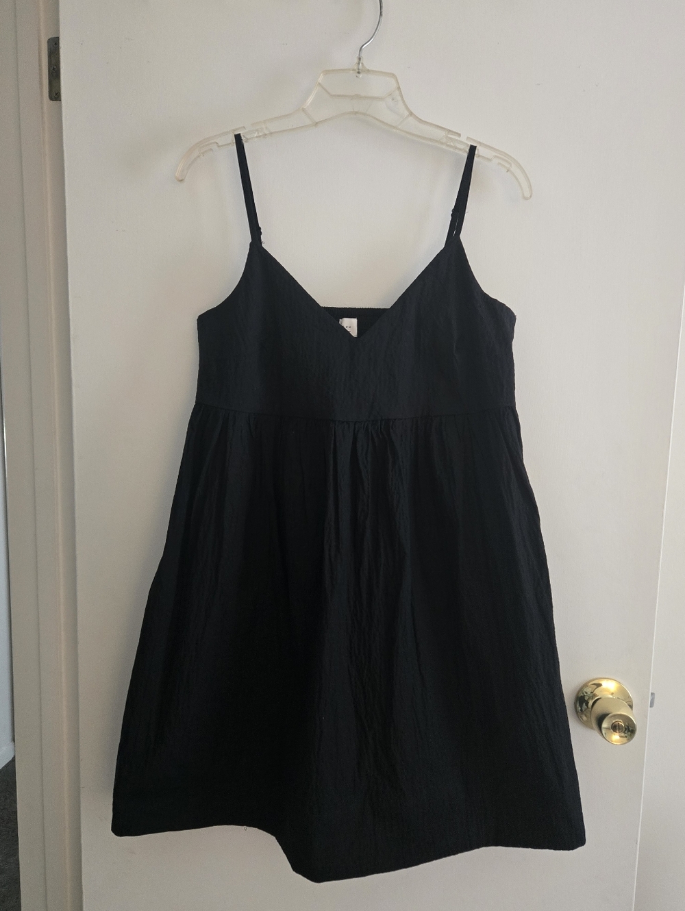 A New Day Black V-Neck Smocked Back Sundress